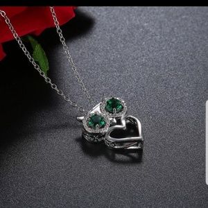 Sterling silver chain with owl pendant